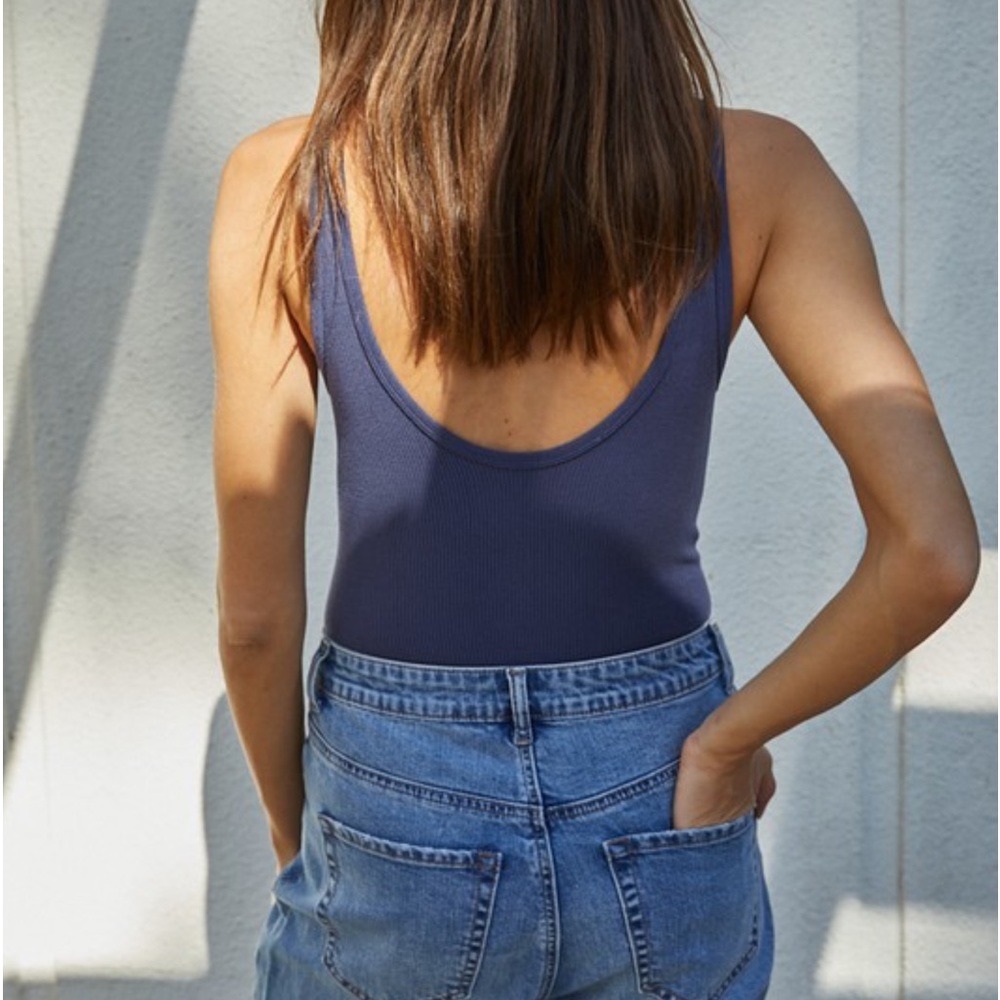 Midnight Ribbed Bodysuit - Picture 3 of 3